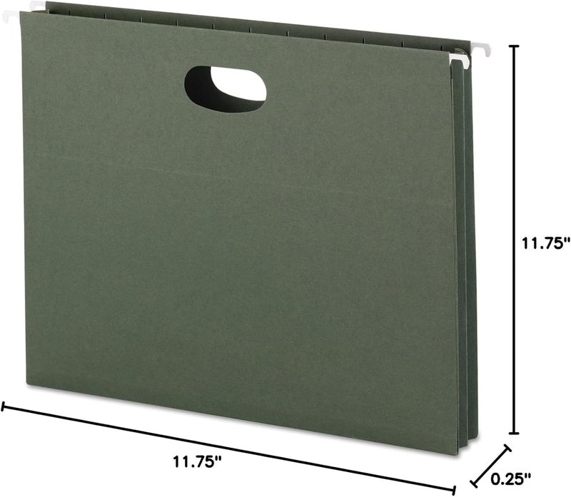 Smead Hanging File Pocket, 1-3/4" Expansion, Letter Size, Standard Green, 25 per Box (64218) - Image 4